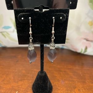 Purple stone earrings